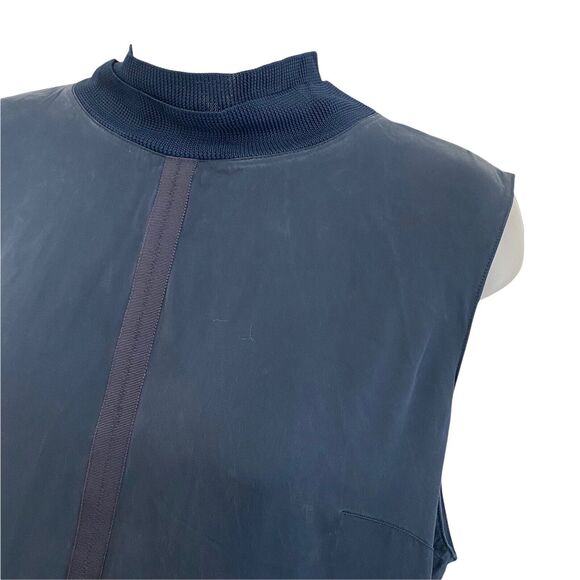 Kit Ace XL Ryder Sleeveless Silk Dress Blue NO SIZE BRAND TAG Short High Neck - Picture 4 of 11